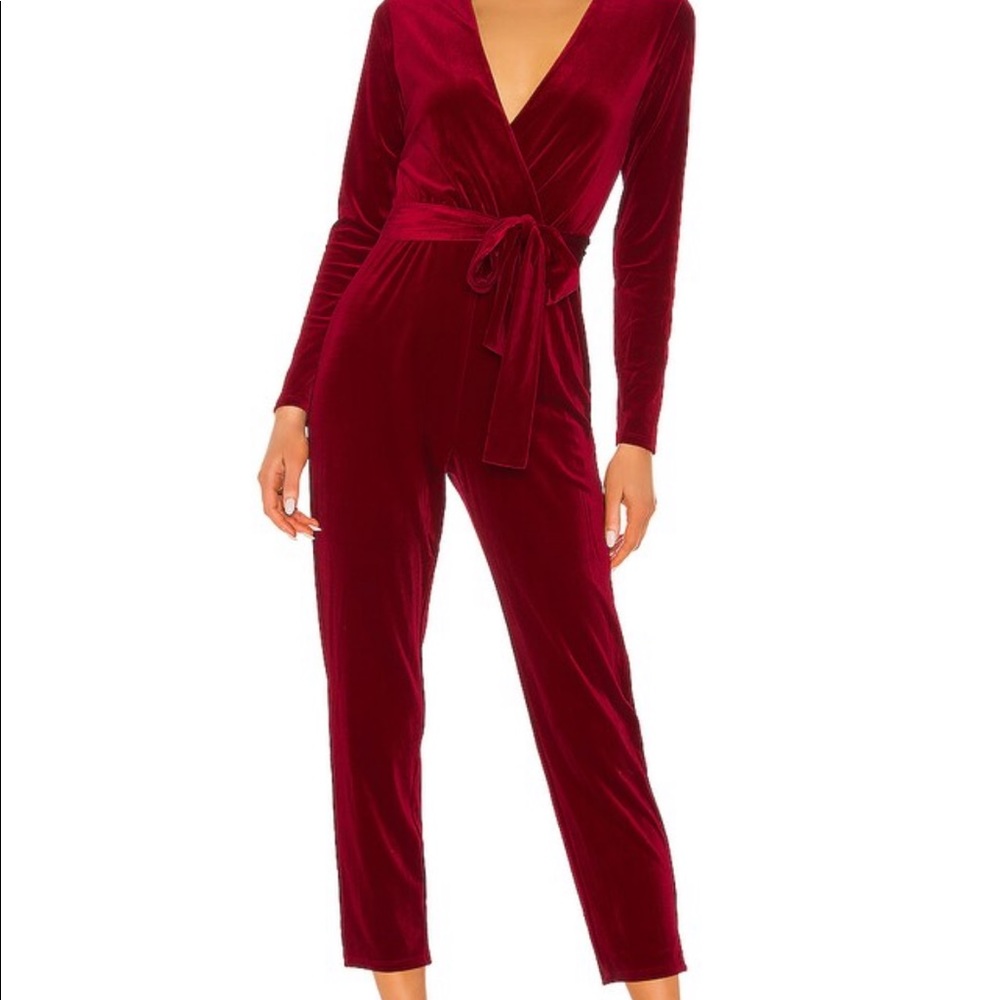 NEW! Gorgeous ankle length jumpsuit in medium deep red